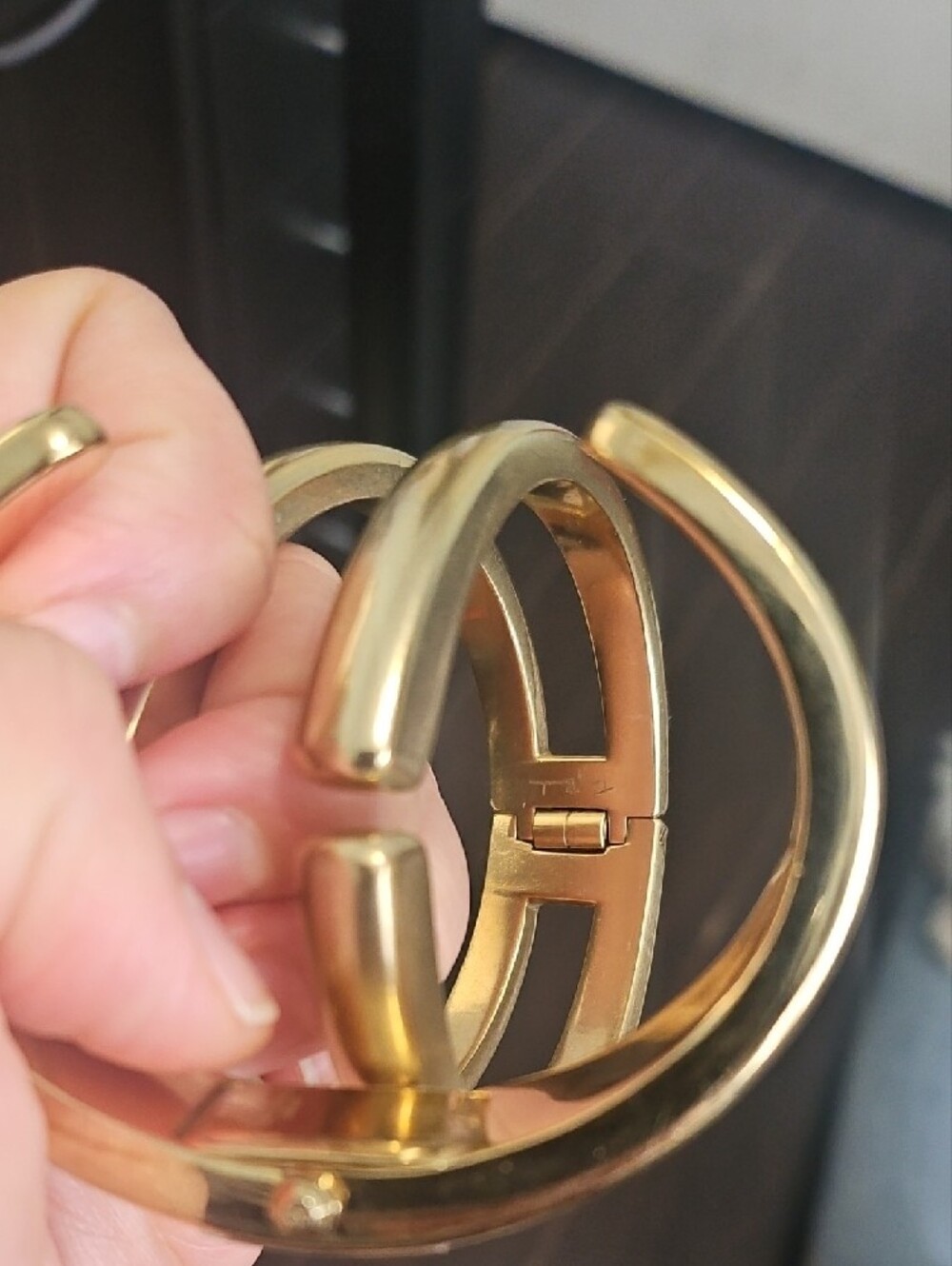 Tory Burch Gold and White Bangle Watch - Picture 7 of 8